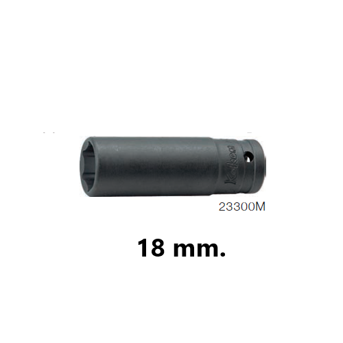 SKI - สกี จำหน่ายสินค้าหลากหลาย และคุณภาพดี | KOKEN 23300M-18 ลูกบ๊อกอินดัสเตรียล ยาว 3/8นิ้ว-6P-18mm.
